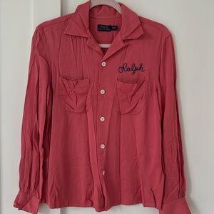 Vintage Polo Ralph Lauren Embroidered Button Front Shirt Size XS